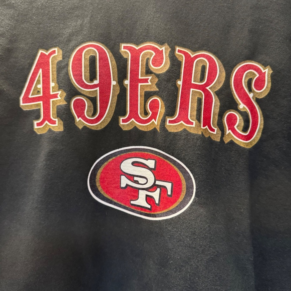 Fanatics San Francisco 49ers Hoodie Mens Large Black Graphic NFL Sweatshirt